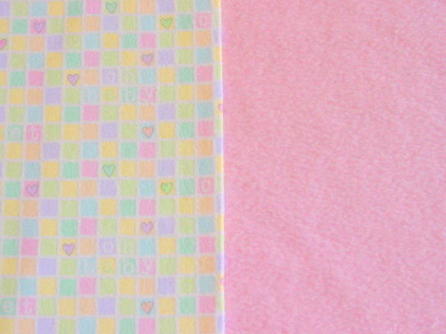 Fabric - Pink Baby Squares